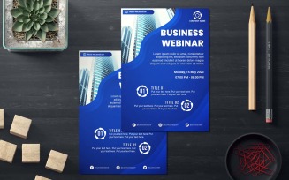 Professional and Modern Luxury Blue Business Flyer Design - Corporate Identity