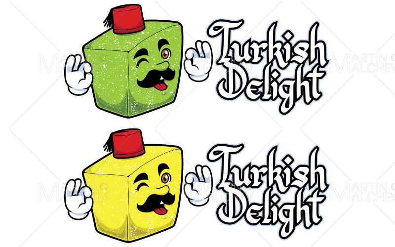 Turkish Delight Mascot Vector Illustration