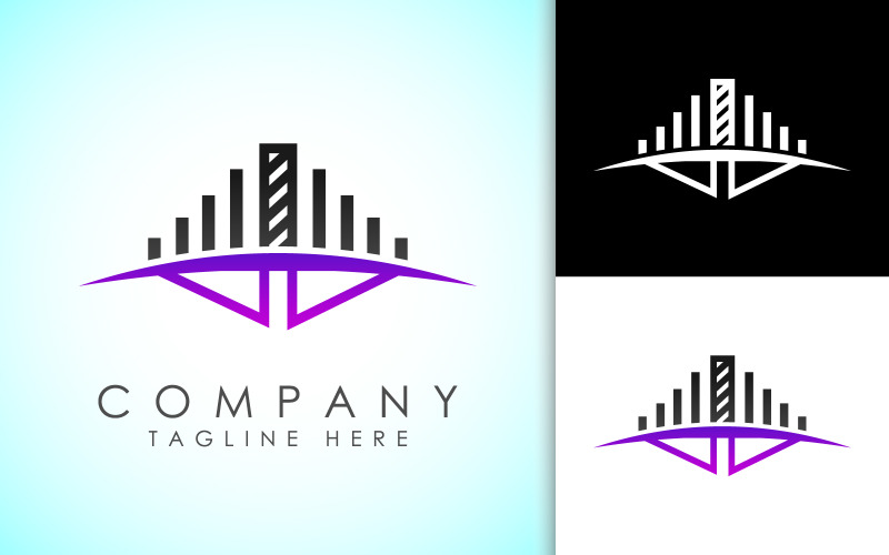 Creative abstract bridge logo design2 Logo Template