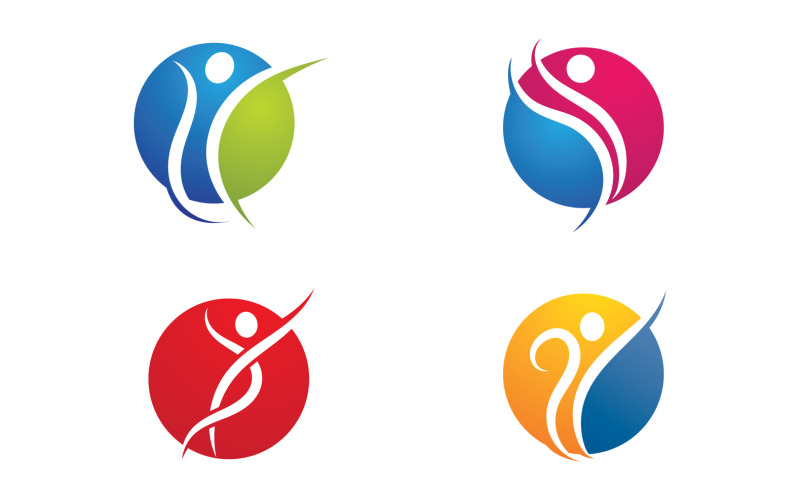 Human caracter health people logo vector v13 Logo Template
