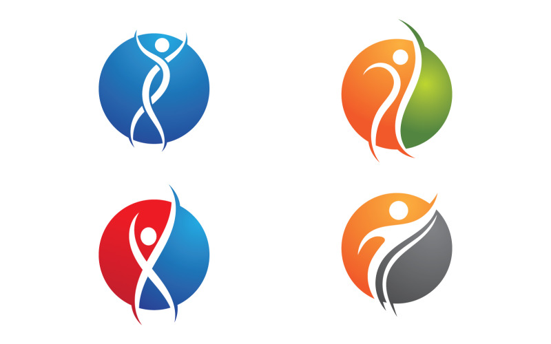Human caracter health people logo vector v15 Logo Template