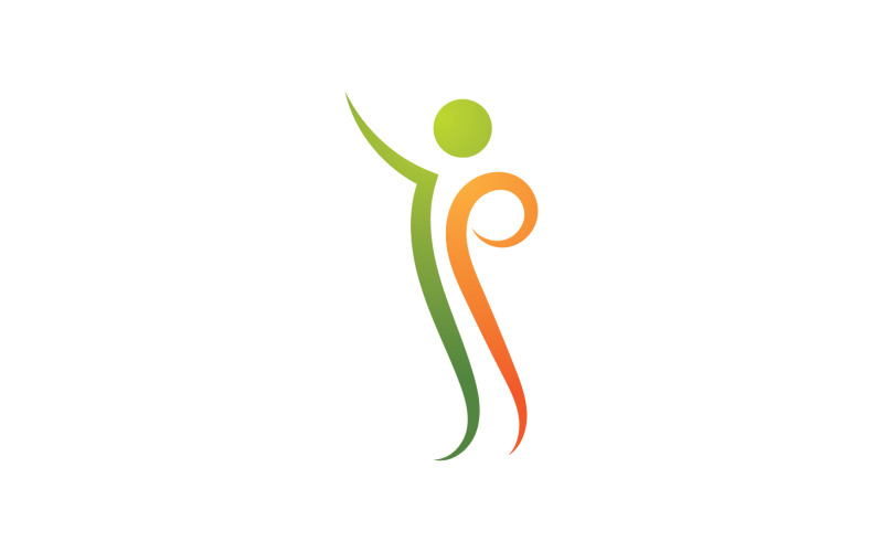 Human caracter health people logo vector v25 Logo Template