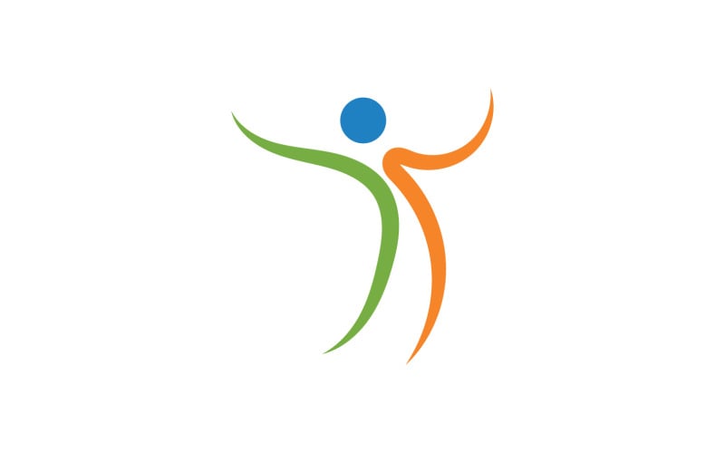 Human caracter health people logo vector v31 Logo Template