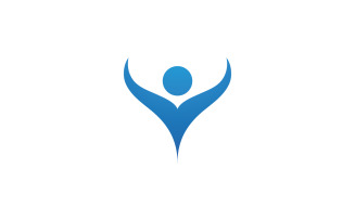 Human caracter health people logo vector v34