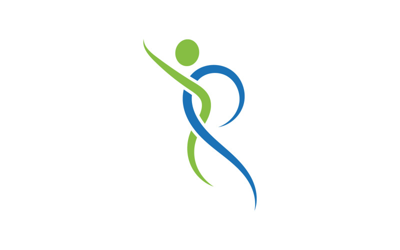 Human caracter health people logo vector v40 Logo Template