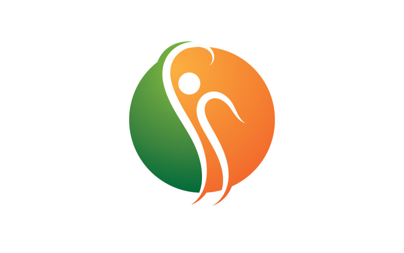 Human caracter health people logo vector v41 Logo Template