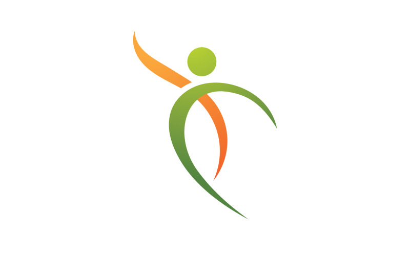 Human caracter health people logo vector v48 Logo Template