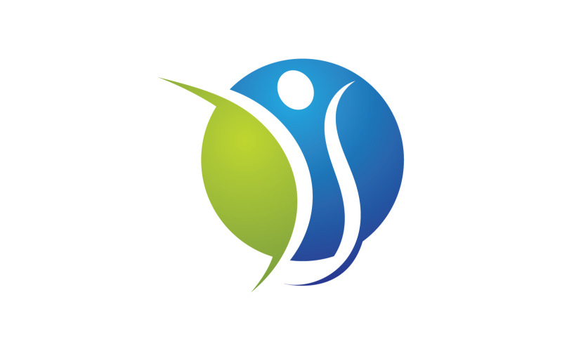 Human caracter health people logo vector v54 Logo Template