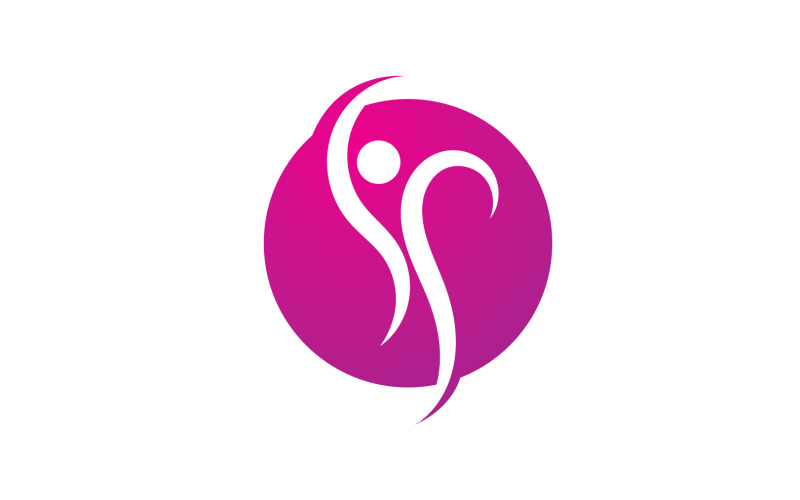 Human caracter health people logo vector v68 Logo Template