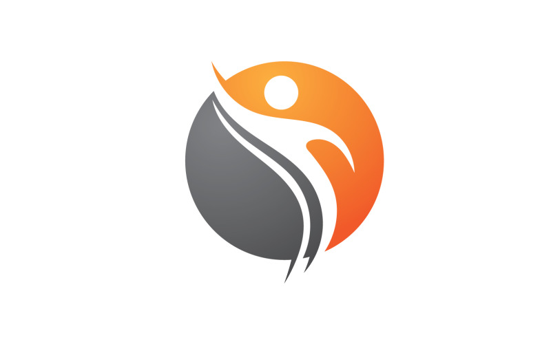 Human caracter health people logo vector v75 Logo Template