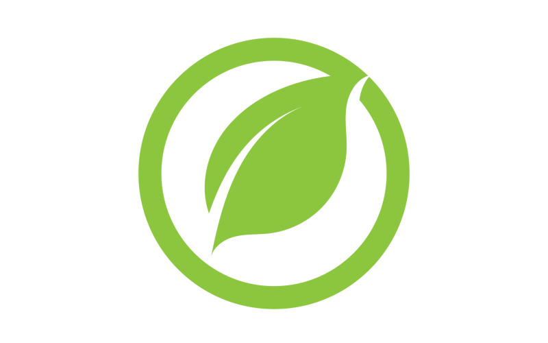 Leaf green tea nature fresh logo v14 Logo Template