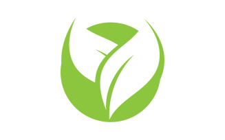 Leaf green tea nature fresh logo v8