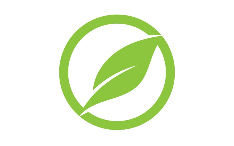 Leaf green tea nature fresh logo v9 Logo Template