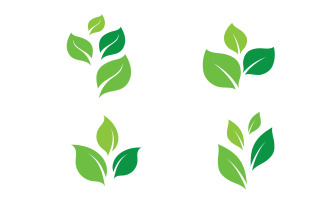 Leaf tree decoration green nature logo v10