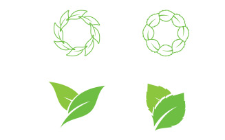 Leaf tree decoration green nature logo v9