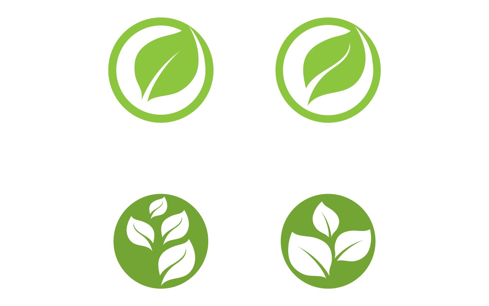 Kit Graphique #326839 Green Leaf Divers Modles Web - Logo template Preview