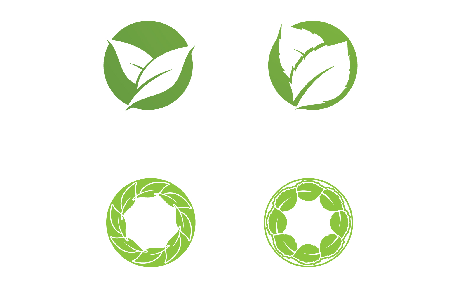 Kit Graphique #326843 Green Feuille Divers Modles Web - Logo template Preview