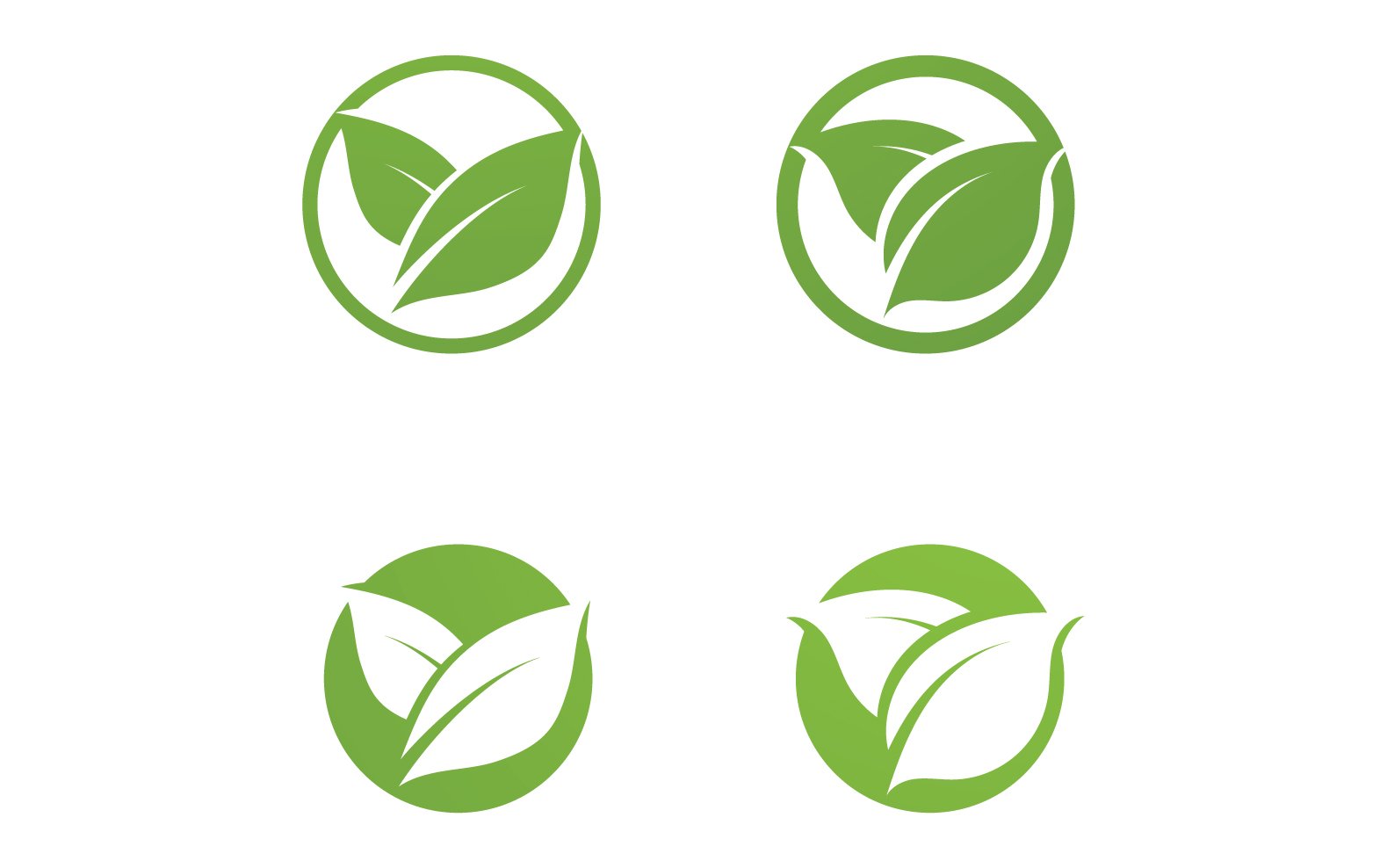 Kit Graphique #326845 Green Feuille Divers Modles Web - Logo template Preview