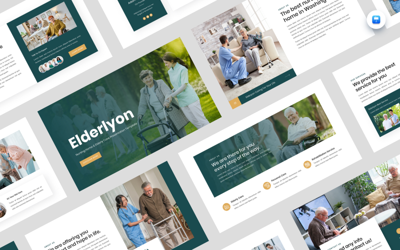 Elderlyon - Nursing Home & Elderly Care Keynote Template