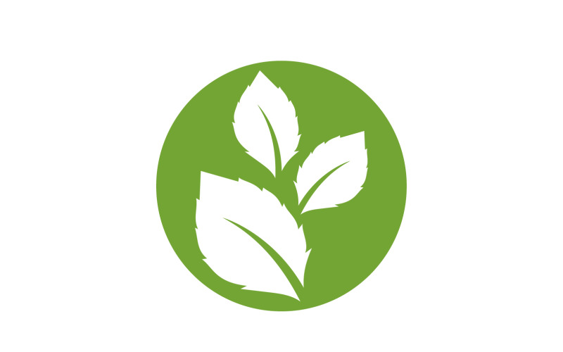 Leaf green tea nature fresh logo v21 Logo Template