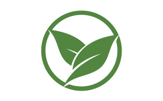 Leaf green tea nature fresh logo v33