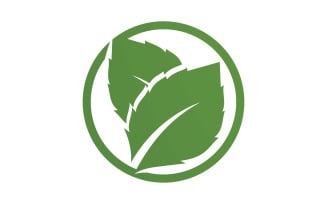 Leaf green tea nature fresh logo v34