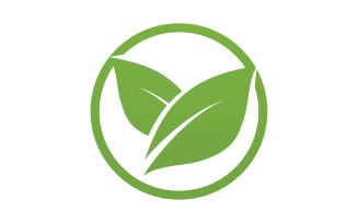 Leaf green tea nature fresh logo v37