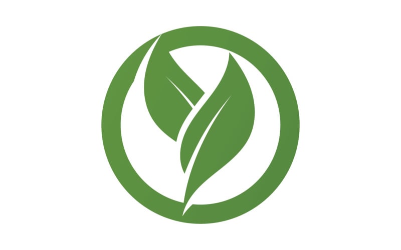 Leaf green tea nature fresh logo v40 Logo Template