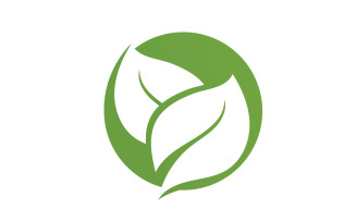 Leaf green tea nature fresh logo v44
