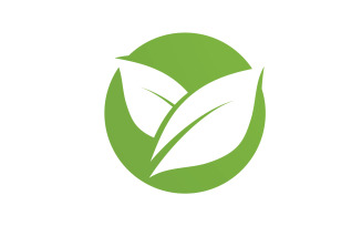 Leaf green tea nature fresh logo v45