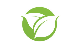 Leaf green tea nature fresh logo v46