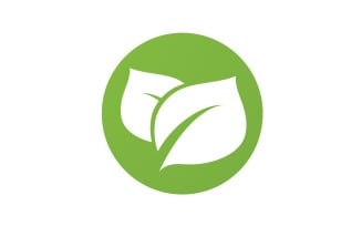 Leaf green tea nature fresh logo v47