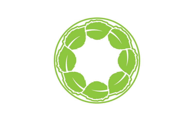 Leaf green tea nature fresh logo v50 Logo Template