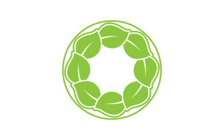 Leaf green tea nature fresh logo v51