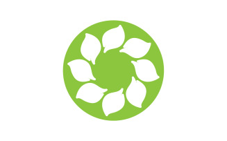 Leaf green tea nature fresh logo v52