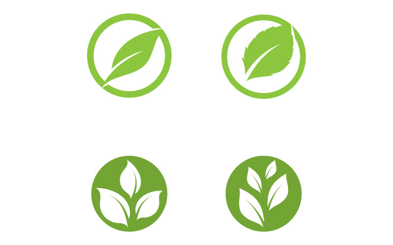 Leaf green tea nature fresh logo v53 Logo Template