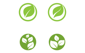 Leaf green tea nature fresh logo v54