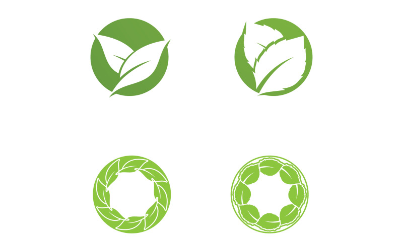 Leaf green tea nature fresh logo v58 Logo Template