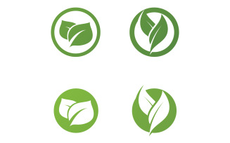 Leaf green tea nature fresh logo v59