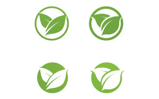 Leaf green tea nature fresh logo v60