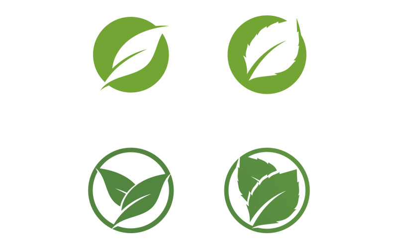 Leaf green tea nature fresh logo v61 Logo Template