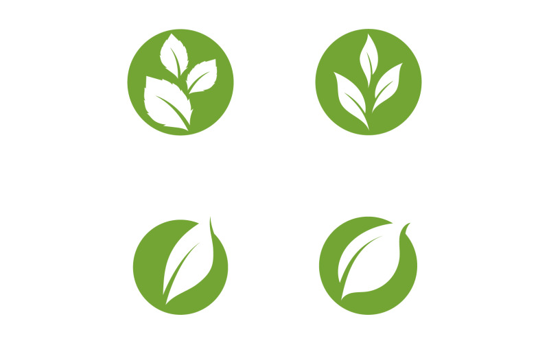 Leaf green tea nature fresh logo v64 Logo Template