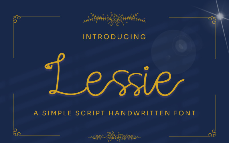 Lessie - Simple Script Font
