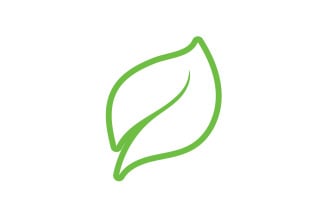 Leaf eco green tea nature fresh logo vector v14
