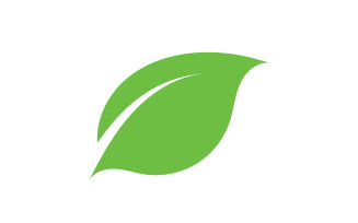 Leaf eco green tea nature fresh logo vector v8