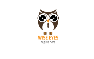 Wise Eyes, Owl Logo Template