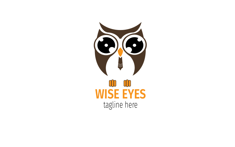 Wise Eyes, Owl Logo Template