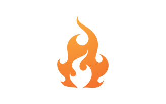 Flame fire hot burn logo vector v10