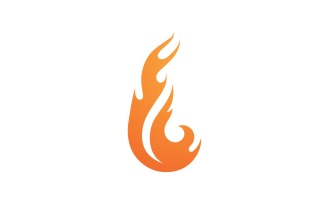 Flame fire hot burn logo vector v11