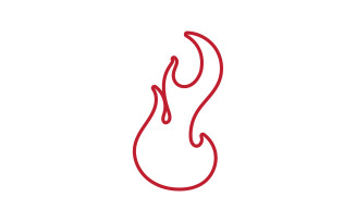 Flame fire hot burn logo vector v12